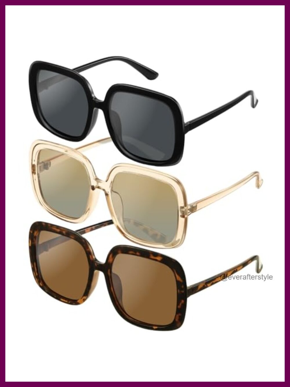 Oversized Polarized Sunglasses UV400 Full Frame Retro Shades for Women
